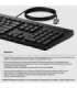 HP 125 G2 USB Wired Keyboard, Sanitizable, Copilot Key - Black - US ENG (BULK of 12 pcs)