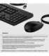 HP 225 G2 USB Wired Mouse Keyboard Combo, Copilot Key, spill resistant - Black - US ENG