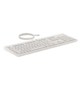 HP 225 G2 USB Wired Mouse Keyboard Combo, Copilot Key - Cashmere White - ESTONIAN