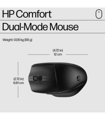 HP 685 Comfort Dual-Mode Keyboard and Mouse Combo, spill resistant - Black - US ENG