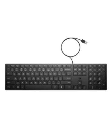 HP 320K USB Wired Keyboard - Black - US ENG