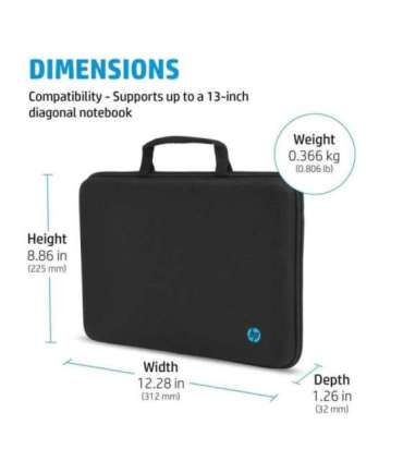 HP Mobility Rugged 14 Always On Top Load, Notebook Attachable - Black