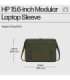 HP Modular 15.6 Sleeve/Top Load with Handles/shoulder strap included, Water Resistant - Dark Olive Green