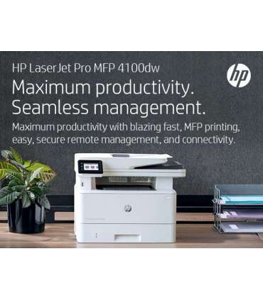 HP LaserJet Pro 4002dw Printer - A4 Mono Laser, Print, Automatic Document Feeder, Auto-Duplex, LAN, WiFi, 40ppm, 750-4000 pag