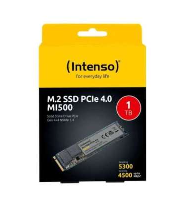 SSD|INTENSO|MI500|1TB|M.2|NVMe|3D NAND|Write speed 4500 MBytes/sec|Read speed 5300 MBytes/sec|4mm|TBW 600 TB|MTBF 1500000 hou