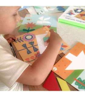 TOOKY TOY танграм-пазл для детей, обучение формам и фигурам — 18 шт.