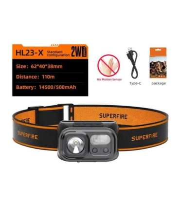 Headlamp HL23-X Superfire 116lm