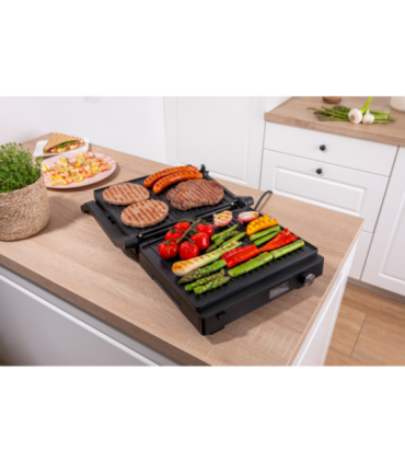 Gorenje GCG2000SD Multifunctional Grill, Removable non-stick plates, 180° Open Grilling, Black