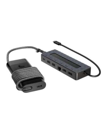 HP Universal USB-C Multiport Hub with 65W Power Adapter Notebook Charger - 2x USB-A, 2x USB-C(65W/Data), DisplayPort/HDMI, RJ