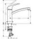 Hansgrohe Focus M41 Single lever kitchen mixer 160, 1jet 31806000