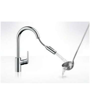 Hansgrohe Focus M41 Single lever kitchen mixer 240, pull-out spray, 2jet 31815000