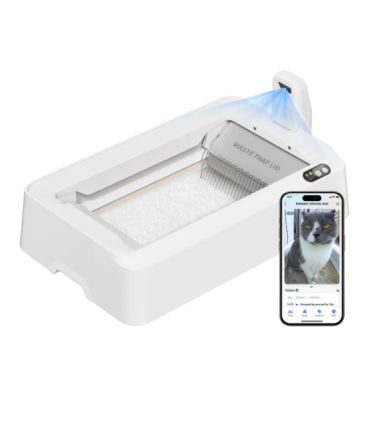 PETKIT Purobot Crystal Duo with Camera Self-Cleaning Cat Litter Box White