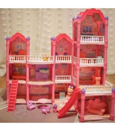 WOOPIE Домик для кукол «Вилла» с аксессуарами и куклой, 296 деталей.