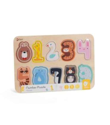 CLASSIC WORLD деревянные числовые пазлы — цифры Монтессори, 11 шт.