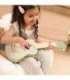 Viga puidust ukulele-kitarr lastele, roheline, nootidega