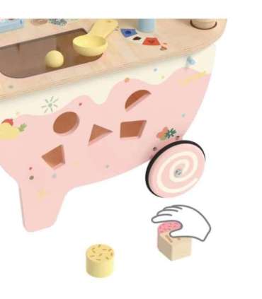 CLASSIC WORLD puidust 3-ühes jäätisekäru, 40 osa