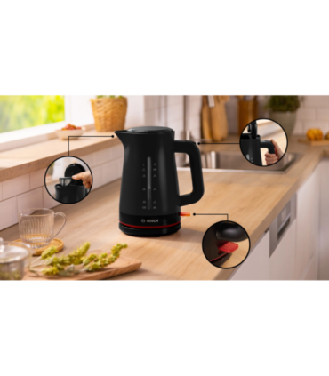 Bosch TWK3M123 MyMoment Kettle, 1.7 L, 2400 W, Black
