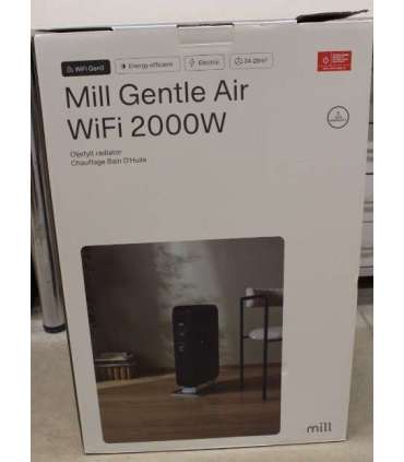 SALE OUT. Mill OIL2000WIFI3 Black WiFI GEN3 Oil Filled Radiator, 2000 W, APP+WiFi+Bluetooth, Mill Heat Boost Technology