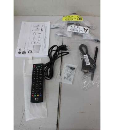 SALE OUT. LG 43UN640S0LD 43“ 3840x2160/300cd/m2/ HDMI RF LG USED, MISSING PLASTIC HOLDERS AND ORIGINAL REMOTE