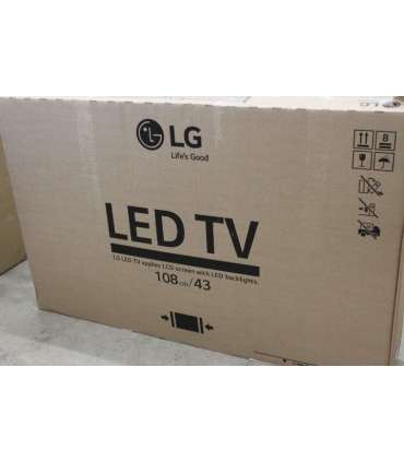 SALE OUT. LG 43UN640S0LD 43“ 3840x2160/300cd/m2/ HDMI RF LG USED, MISSING PLASTIC HOLDERS AND ORIGINAL REMOTE