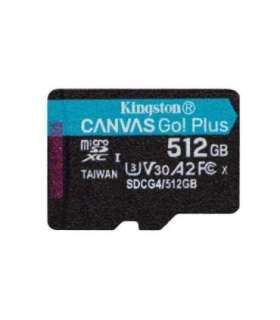 Kingston SDCG4/512GB Canvas Go Plus Gen4 MicroSD + Adapter, 512GB, Class 10, UHS-I, A2 U3 V30