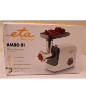 SALE OUT. ETA Meat mincer ETA507590000 White 2200 W Throughput (kg/min) 2.3 DAMAGED PACKAGING