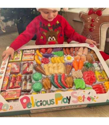 WOOPIE köögi- ja poekomplekt — köögiviljad ja puuviljad, 120 osa.