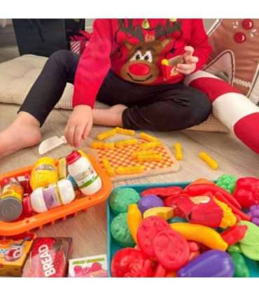 WOOPIE Набор для кухни и магазина — овощи и фрукты, 120 шт.