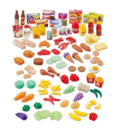 WOOPIE Набор для кухни и магазина — овощи и фрукты, 120 шт.