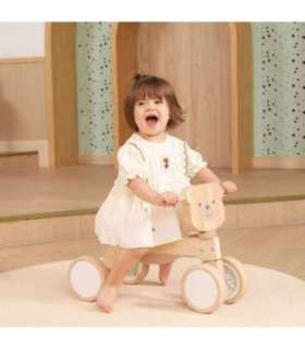 VIGA PolarB деревянная каталка-игрушка Мишка, коричневая, с мягкими колесами