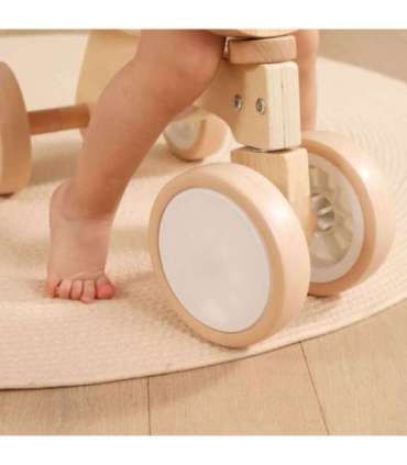 VIGA PolarB puidust sõidumänguasi karu, pruun, pehmed rattad