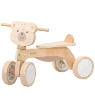 VIGA PolarB puidust sõidumänguasi karu, pruun, pehmed rattad
