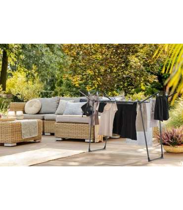 Pegasus 150 Solid Black LEIFHEIT upright dryer