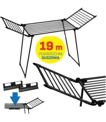 AMALFI foldable laundry drying rack, black