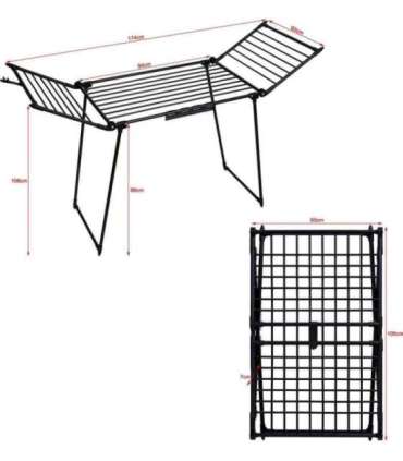 AMALFI foldable laundry drying rack, black