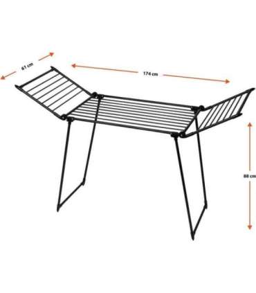 AMALFI foldable laundry drying rack, black