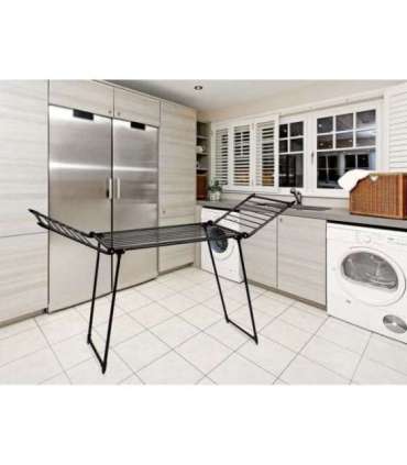 AMALFI foldable laundry drying rack, black