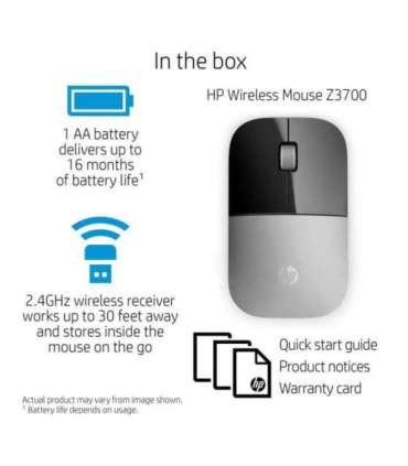 HP Z3700 Wireless Mouse - Silver