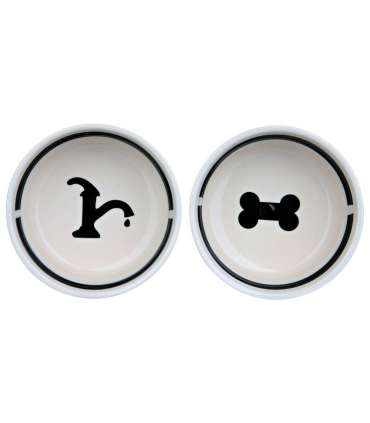 TRIXIE 24641 A set of ceramic bowls on a stand 0.6 l