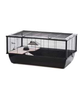 INTER-ZOO Bob + Wood black - cage for a hamster