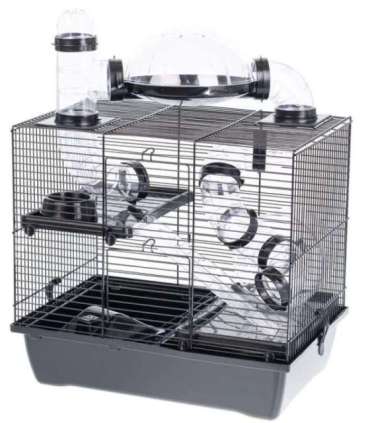 INTER-ZOO Rocky + Terrace black - cage for a hamster