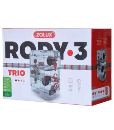 ZOLUX Rody3 Trio - rodent cage - red