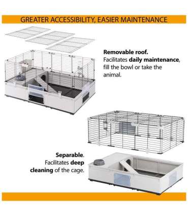 FERPLAST Modular 2 - cage for rabbit and domestic guinea pig - 109 x 72 x 56cm