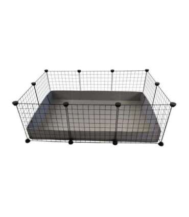 C&C Modular cage 3x2 110x75 cm guinea pig, hedgehog, silver grey