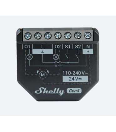 Shelly 2PM Gen4 dual WiFi relay with energy measurement
