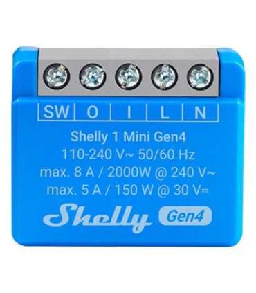 SHELLY 1 Mini Gen4 Smart switch Blue 2 pcs