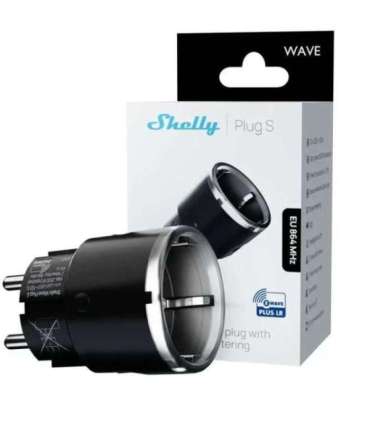 Shelly Wave Plug S - Z-Wave 800 smart socket Black