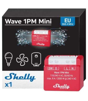 Shelly Wave 1PM Mini LR Smart Z-Wave Relay