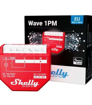 Shelly Qubino Wawe 1PM Smart switch Red
