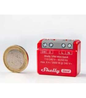 SHELLY 1PM Mini Gen4 Smart switch Red